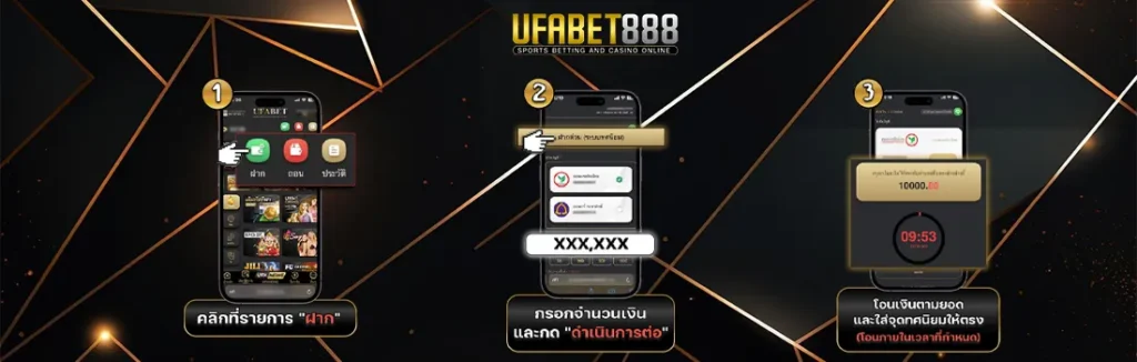 ฝากถอน UFA888